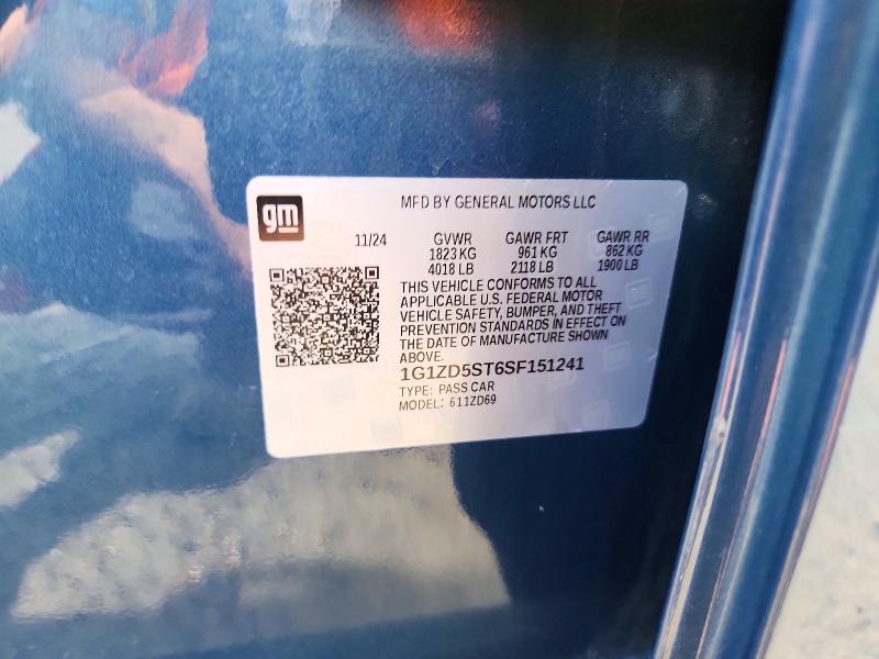 Продажа на аукционе авто 2025 Chevrolet Malibu, vin: 1G1ZD5ST6SF151241, номер лота: 72505026