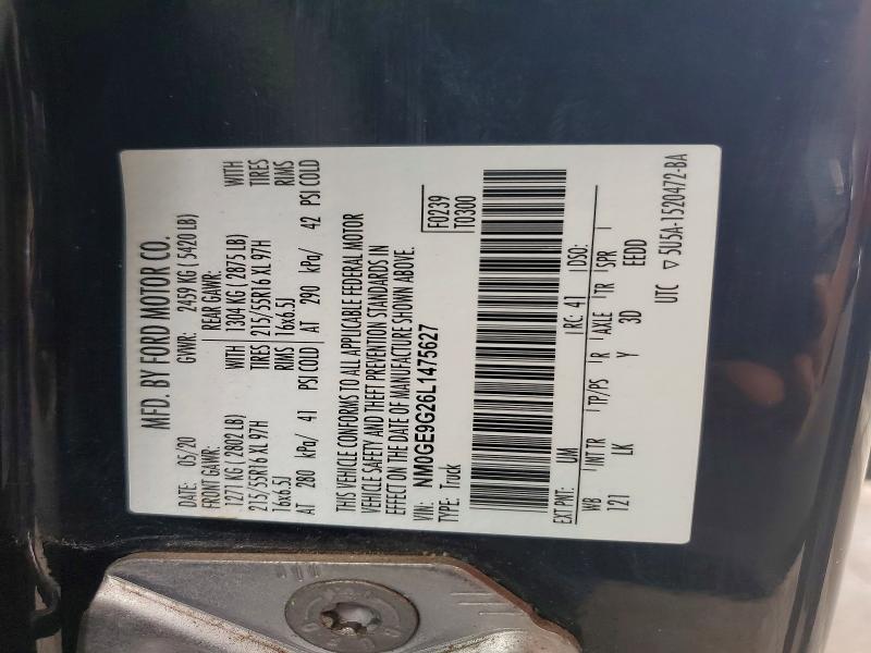 Продаж на аукціоні авто 2020 Ford Transit Connect, vin: NM0GE9G26L1475627, номер лоту: 71085216