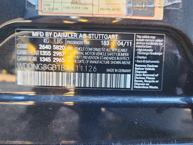 71356326 :رقم المزاد ، WDDNG8GB1BA411126 vin ، 2011 Mercedes-benz S مزاد بيع