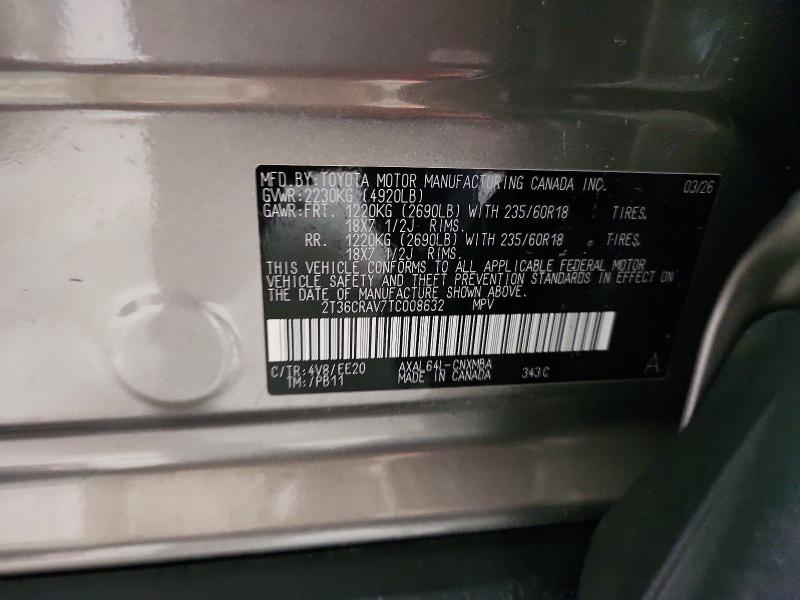 Aukcja sprzedaży 2026 Toyota Rav4, vin: 2T36CRAV7TC008632, numer aukcji: 71262266
