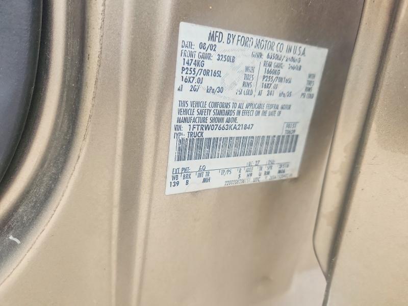 Aukcja sprzedaży 2003 Ford F150, vin: 1FTRW07663KA21847, numer aukcji: 71601866