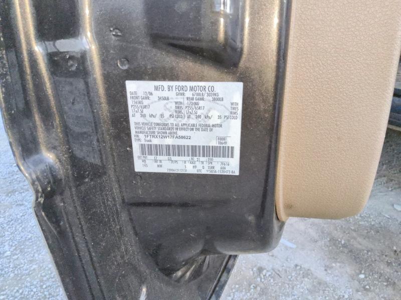 71091296 :رقم المزاد ، 1FTRX12W17FA58622 vin ، 2007 Ford F150 مزاد بيع