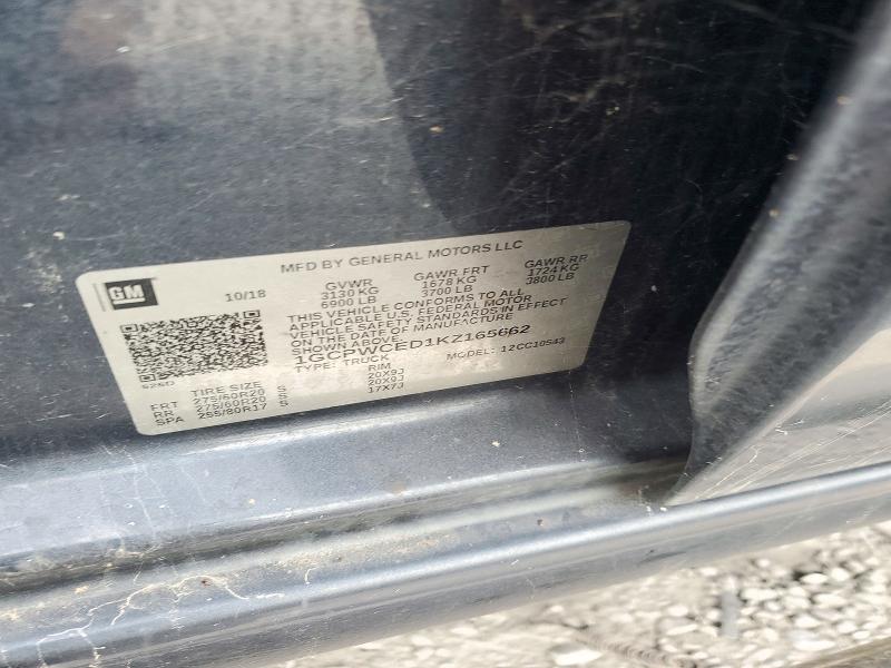 Aukcja sprzedaży 2019 Chevrolet Silverado, vin: 1GCPWCED1KZ165662, numer aukcji: 71717546