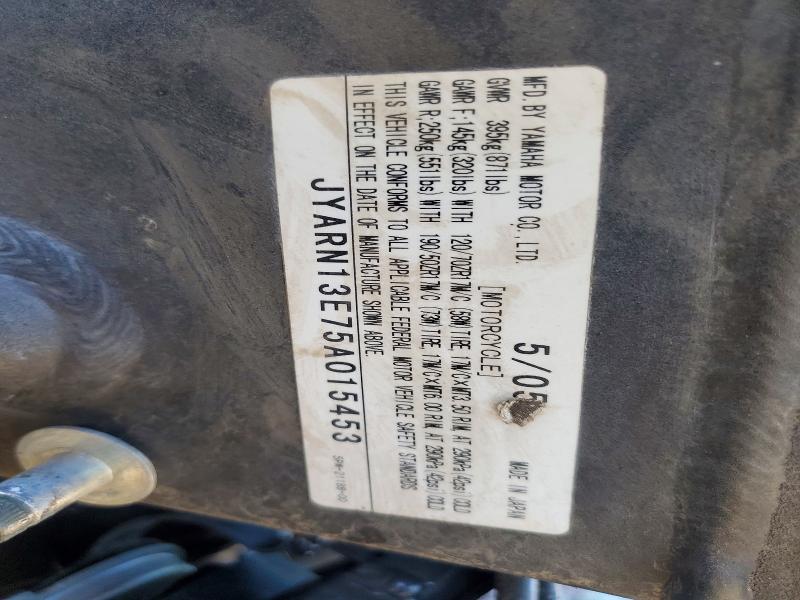 Продажа на аукционе авто 2005 Yamaha Yzfr1, vin: JYARN13E75A015453, номер лота: 73438086