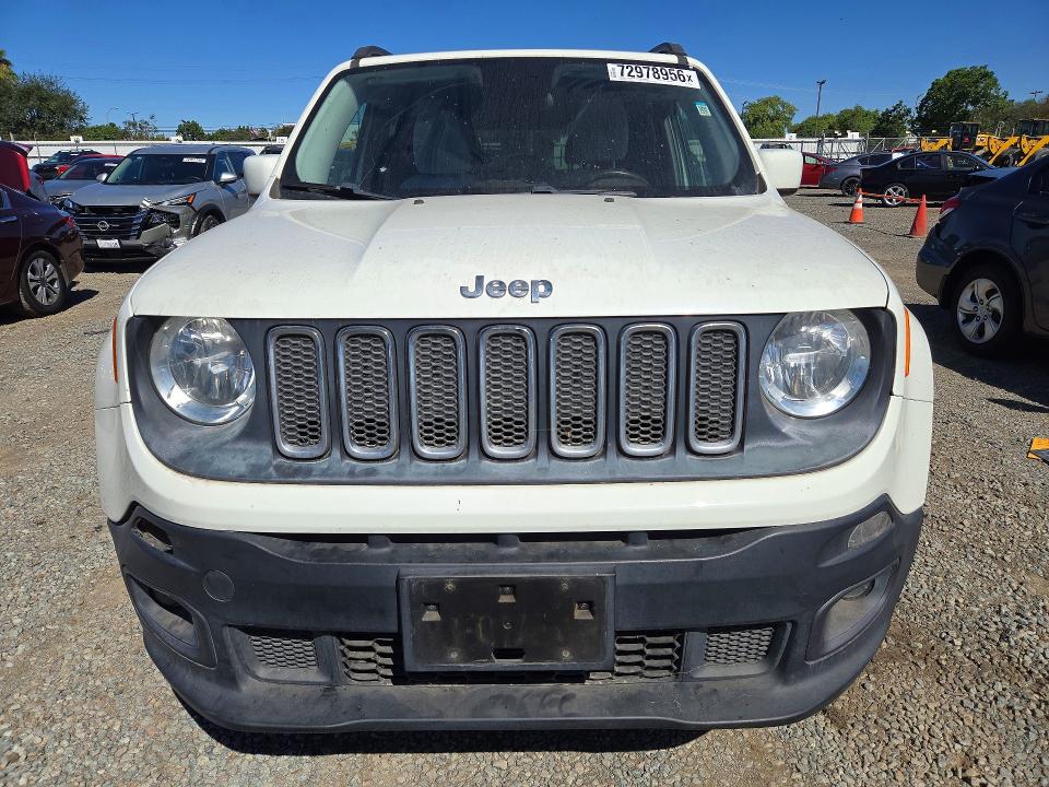 72978956 :رقم المزاد ، ZACCJBBT5GPD66280 vin ، 2016 Jeep Renegade مزاد بيع