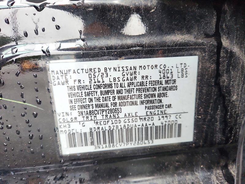 Продаж на аукціоні авто 2023 Nissan Sentra, vin: 3N1AB8CV7PY280653, номер лоту: 72428546