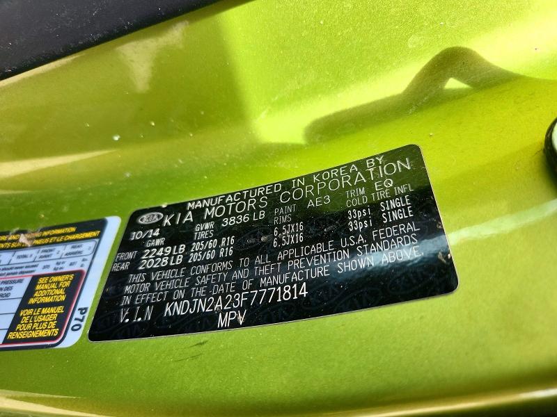 Продаж на аукціоні авто 2015 Kia Soul, vin: KNDJN2A23F7771814, номер лоту: 71584006