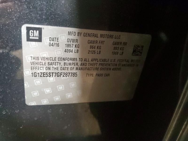 Продаж на аукціоні авто 2016 Chevrolet Malibu, vin: 1G1ZE5ST7GF287785, номер лоту: 73731256