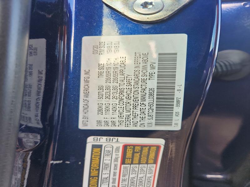 2020 Acura Rdx მანქანა იყიდება აუქციონზე, vin: 5J8TC2H50LL038526, აუქციონის ნომერი: 71223636