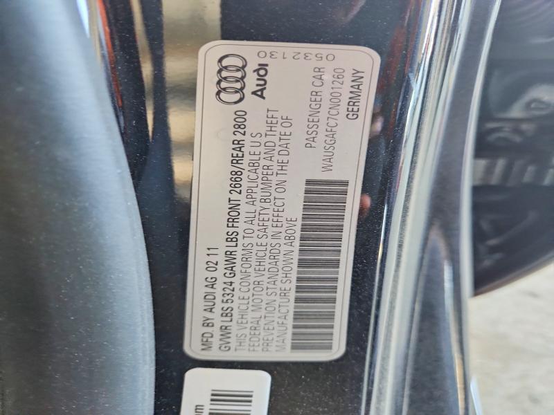 Продаж на аукціоні авто 2012 Audi A7, vin: WAUSGAFC7CN001260, номер лоту: 71397056