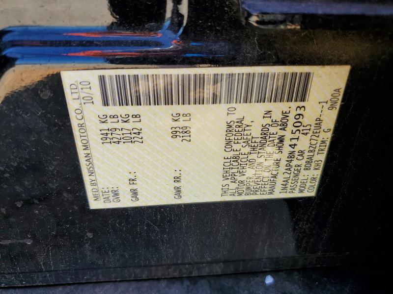 71022596 :رقم المزاد ، 1N4AL2AP4BN415093 vin ، 2011 Nissan Altima مزاد بيع