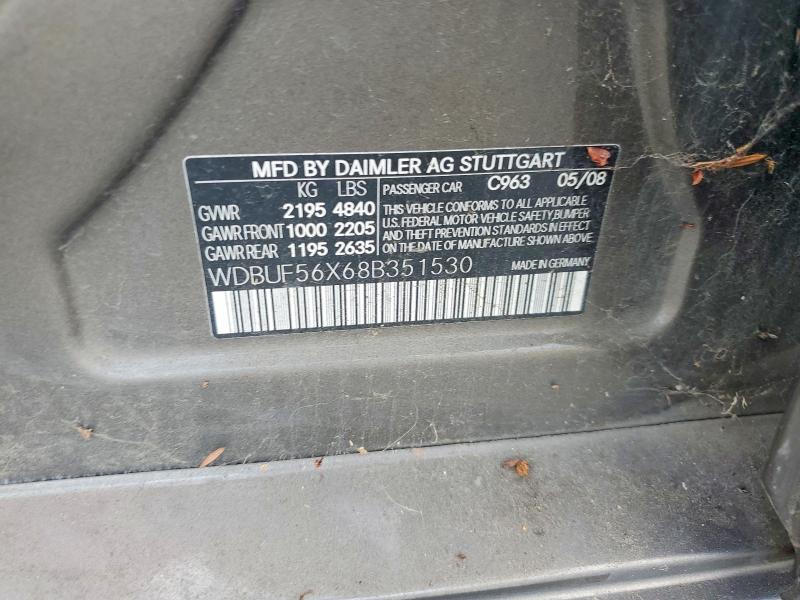 Aukcja sprzedaży 2008 Mercedes-benz E, vin: WDBUF56X68B351530, numer aukcji: 71746106