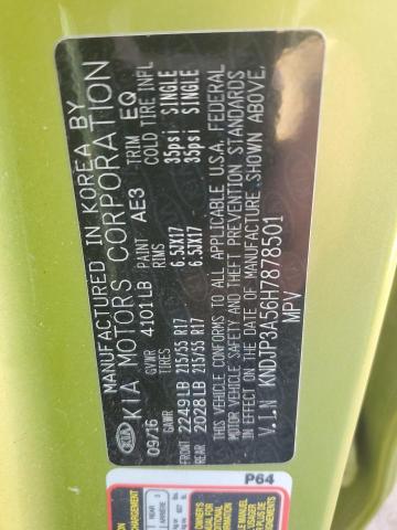 77357273 :رقم المزاد ، KNDJP3A56H7878501 vin ، 2017 Kia Soul + مزاد بيع
