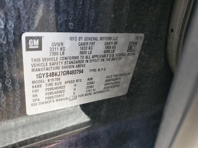 2016 Cadillac Escalade მანქანა იყიდება აუქციონზე, vin: 1GYS4BKJ7GR480794, აუქციონის ნომერი: 78046683