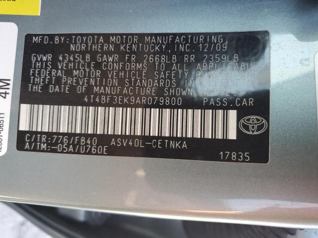 Продажа на аукционе авто 2010 Toyota Camry Base, vin: 4T4BF3EK9AR079800, номер лота: 74451573