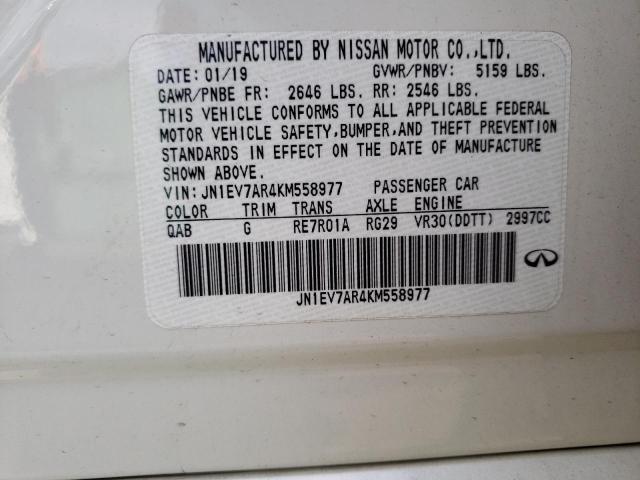 78514443 :رقم المزاد ، JN1EV7AR4KM558977 vin ، 2019 Infiniti Q50 Luxe مزاد بيع