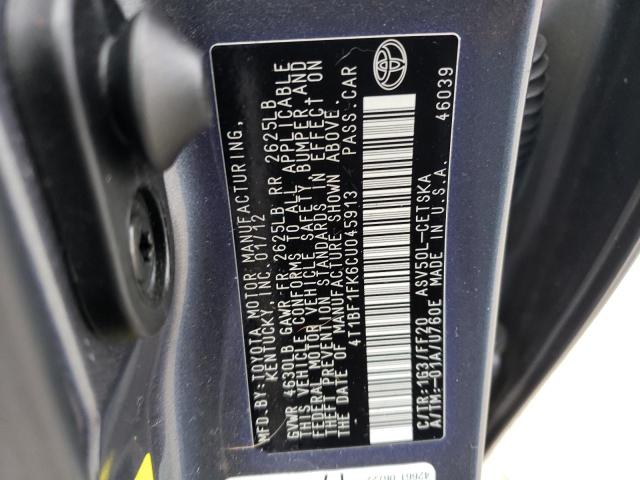 Aukcja sprzedaży 2012 Toyota Camry Base, vin: 4T1BF1FK6CU045913, numer aukcji: 76902413