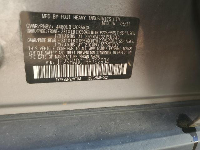 2011 Subaru Forester 2.5x Premium მანქანა იყიდება აუქციონზე, vin: JF2SHADC1BH762934, აუქციონის ნომერი: 76565243