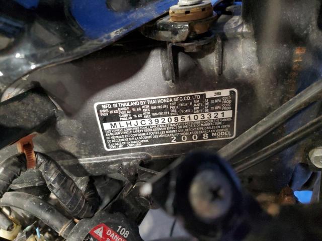 Aukcja sprzedaży 2008 Honda Cbr125, vin: MLHJC392085103321, numer aukcji: 74158713