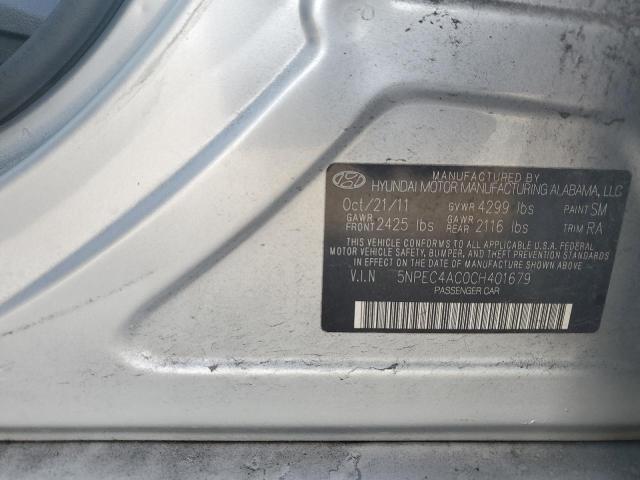 Продажа на аукционе авто 2012 Hyundai Sonata Se, vin: 5NPEC4AC0CH401679, номер лота: 77086653