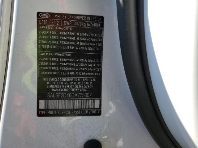 Продаж на аукціоні авто 2013 Land Rover Range Rover Sport Hse, vin: SALSF2D46DA775007, номер лоту: 77031453