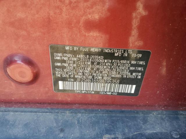 Продаж на аукціоні авто 2009 Subaru Forester 2.5x, vin: JF2SH61659H795358, номер лоту: 76480643