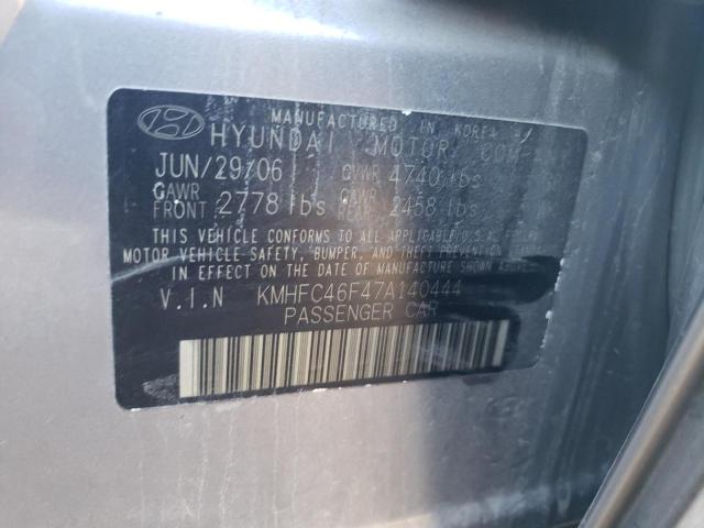 Продаж на аукціоні авто 2007 Hyundai Azera Se, vin: KMHFC46F47A140444, номер лоту: 75689003