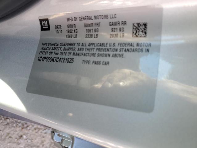 75576123 :رقم المزاد ، 1G4PS5SK7C4121525 vin ، 2012 Buick Verano مزاد بيع