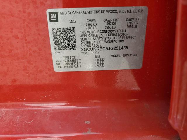 Aukcja sprzedaży 2018 Chevrolet Silverado K1500 Lt, vin: 3GCUKREC5JG251435, numer aukcji: 76733213