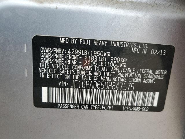 Auction sale of the 2013 Subaru Impreza Premium, vin: JF1GPAD65DH847575, lot number: 76185313