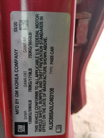 Aukcja sprzedaży 2020 Chevrolet Spark Ls, vin: KL8CB6SA0LC463106, numer aukcji: 75908783