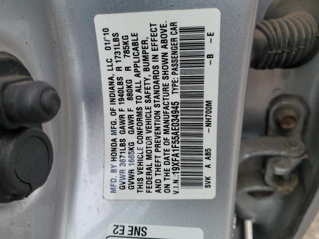2010 Honda Civic Lx მანქანა იყიდება აუქციონზე, vin: 19XFA1F55AE034945, აუქციონის ნომერი: 75145253