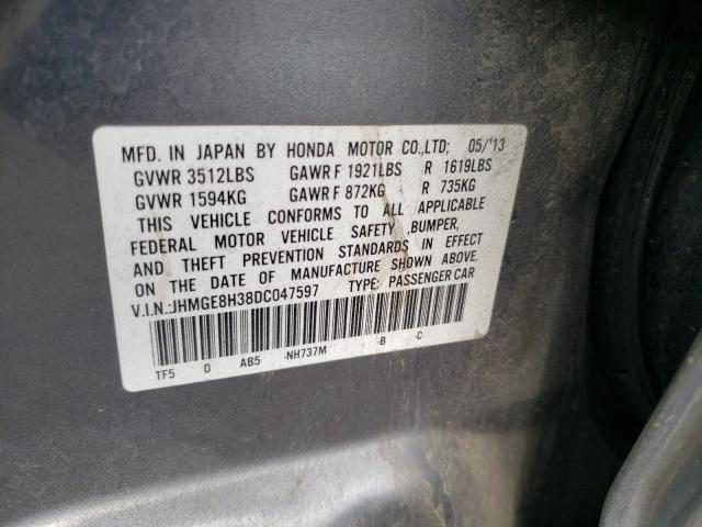 Продажа на аукционе авто 2013 Honda Fit, vin: JHMGE8H38DC047597, номер лота: 74818153