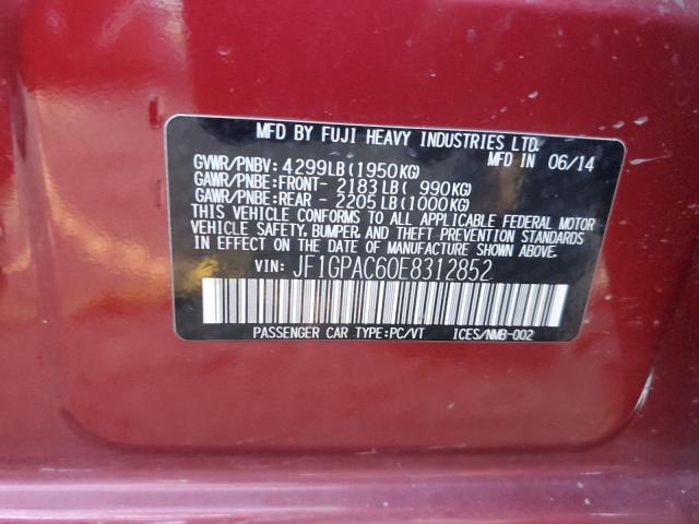 2014 Subaru Impreza Premium მანქანა იყიდება აუქციონზე, vin: JF1GPAC60E8312852, აუქციონის ნომერი: 75823903