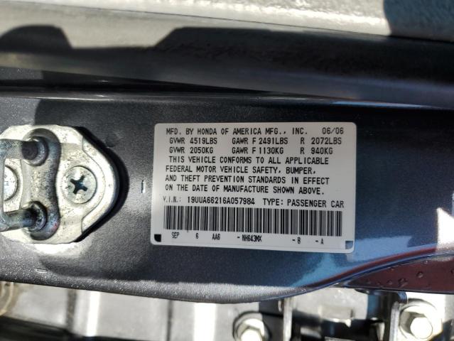 75278323 :رقم المزاد ، 19UUA66216A057984 vin ، 2006 Acura 3.2tl مزاد بيع