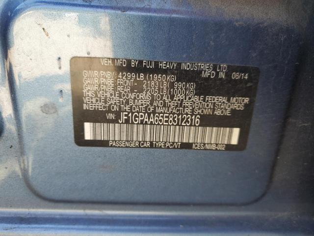 2014 Subaru Impreza მანქანა იყიდება აუქციონზე, vin: JF1GPAA65E8312316, აუქციონის ნომერი: 75600553