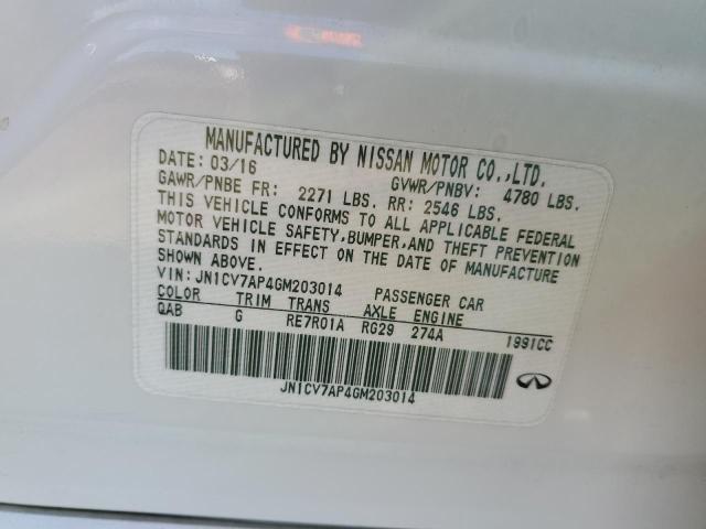 Продажа на аукционе авто 2016 Infiniti Q50 Base, vin: JN1CV7AP4GM203014, номер лота: 76759573