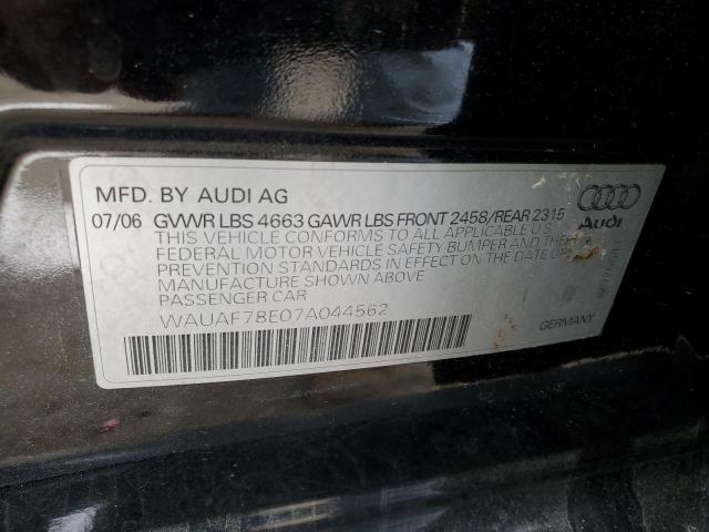 76182063 :رقم المزاد ، WAUAF78E07A044562 vin ، 2007 Audi A4 2 مزاد بيع