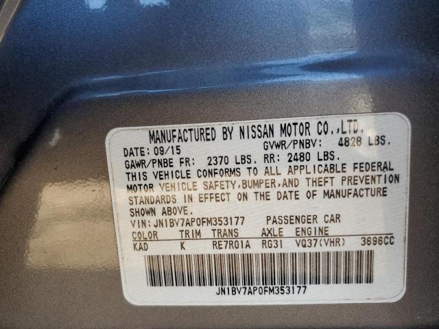 Продаж на аукціоні авто 2015 Infiniti Q50 Base, vin: JN1BV7AP0FM353177, номер лоту: 75198223