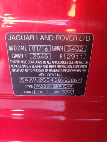 Продажа на аукционе авто 2016 Jaguar Xjl Portfolio, vin: SAJWJ2GD4G8V96867, номер лота: 77062383