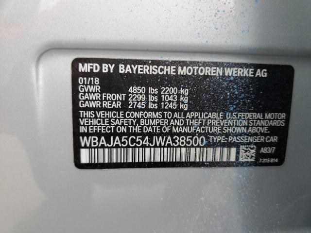 Aukcja sprzedaży 2018 Bmw 530 I, vin: WBAJA5C54JWA38500, numer aukcji: 76171553