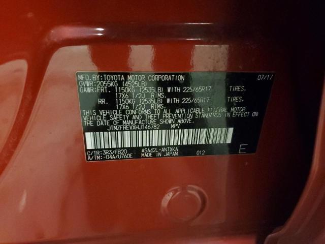 75529773 :رقم المزاد ، JTMZFREVXHJ146782 vin ، 2017 Toyota Rav4 Le مزاد بيع