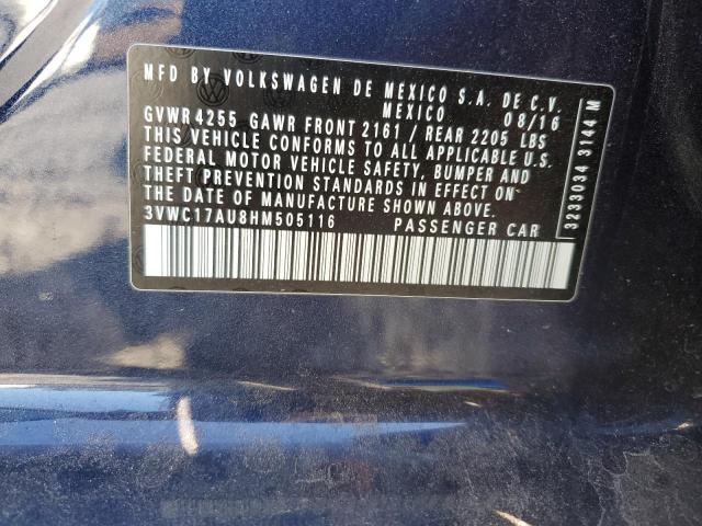 Продажа на аукционе авто 2017 Volkswagen Golf Sportwagen S, vin: 3VWC17AU8HM505116, номер лота: 77860893
