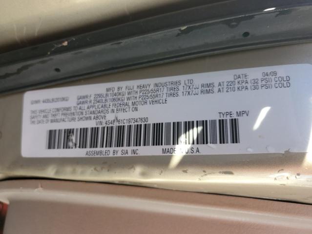 Aukcja sprzedaży 2009 Subaru Outback 2.5i, vin: 4S4BP61C197347630, numer aukcji: 68675803