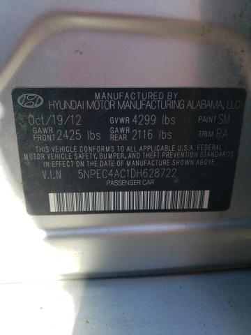 2013 Hyundai Sonata Se მანქანა იყიდება აუქციონზე, vin: 5NPEC4AC1DH628722, აუქციონის ნომერი: 74939683
