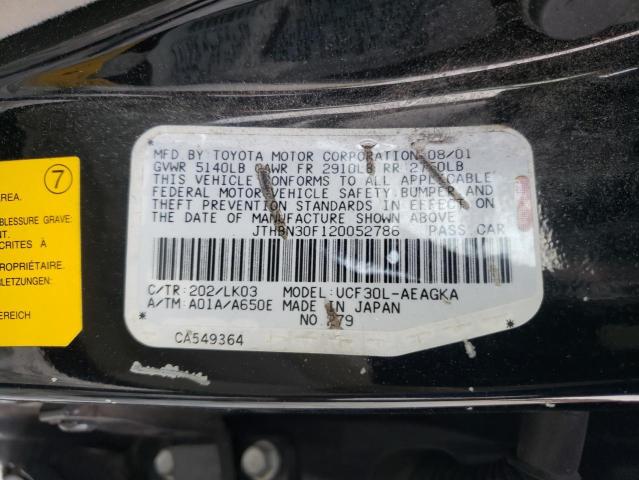 Продажа на аукционе авто 2002 Lexus Ls 430, vin: JTHBN30F120052786, номер лота: 77248783