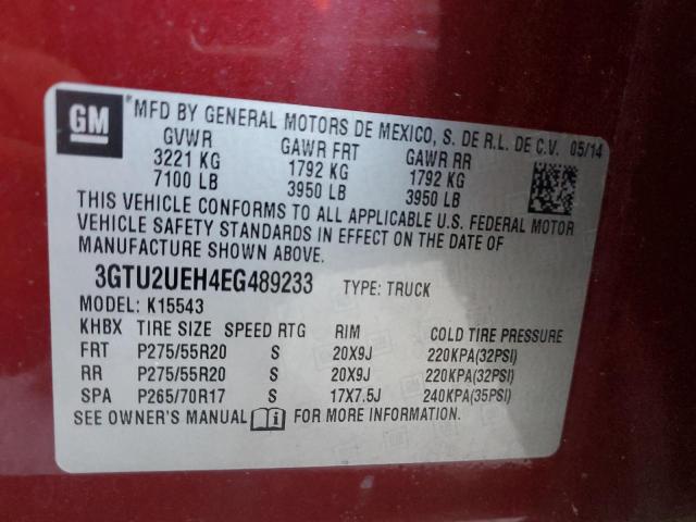 Aukcja sprzedaży 2014 Gmc Sierra K1500 Sle, vin: 3GTU2UEH4EG489233, numer aukcji: 74863023
