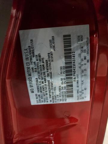76847943 :رقم المزاد ، 1FAFP40423F431852 vin ، 2003 Ford Mustang مزاد بيع