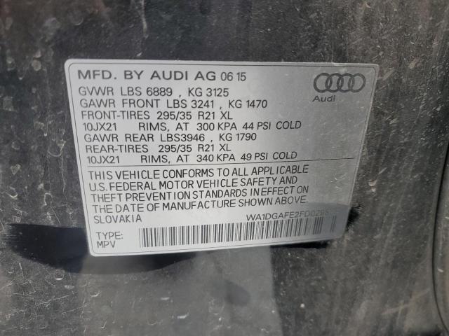 Aukcja sprzedaży 2015 Audi Q7 Prestige, vin: WA1DGAFE2FD029873, numer aukcji: 76718903