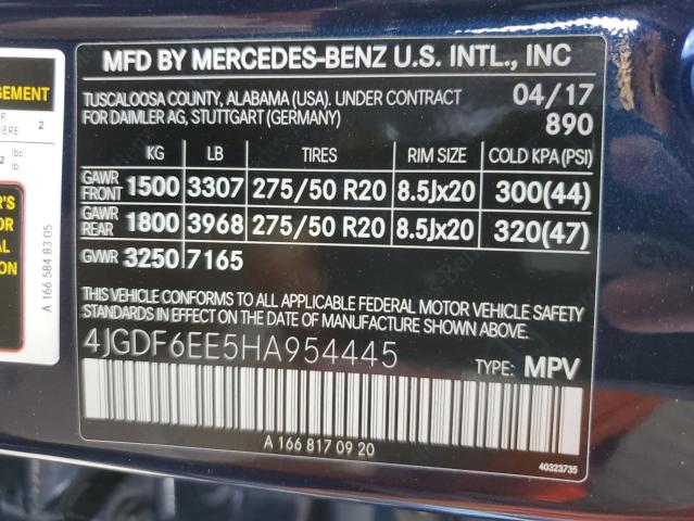 Продажа на аукционе авто 2017 Mercedes-benz Gls 450 4matic, vin: 4JGDF6EE5HA954445, номер лота: 75995693